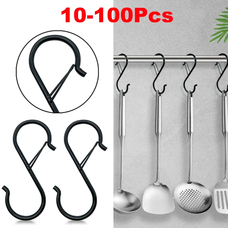 Cast Iron Corn - 10/100pcs ตะขอแขวนโลหะ S รูปตะขอแขวนแขวน Heavy Duty