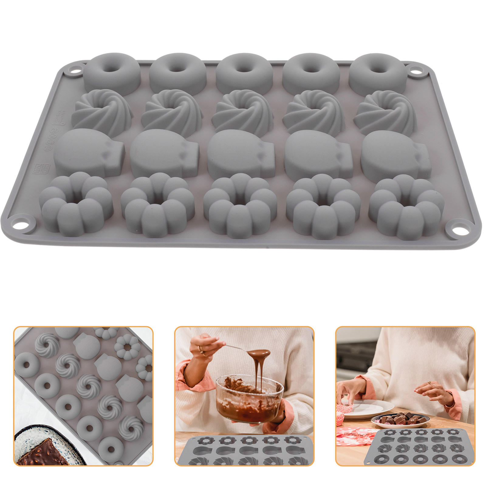 แม่พิมพ์ซิลิโคนรูปโดนัทขนาดเล็ - Donut Mold Silicone บทวิจารณ์และราคา